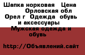 Шапка норковая › Цена ­ 1 000 - Орловская обл., Орел г. Одежда, обувь и аксессуары » Мужская одежда и обувь   